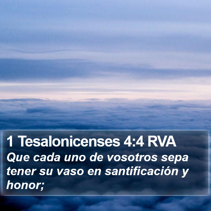 1 Tesalonicenses 4:4 RVA Bible Study