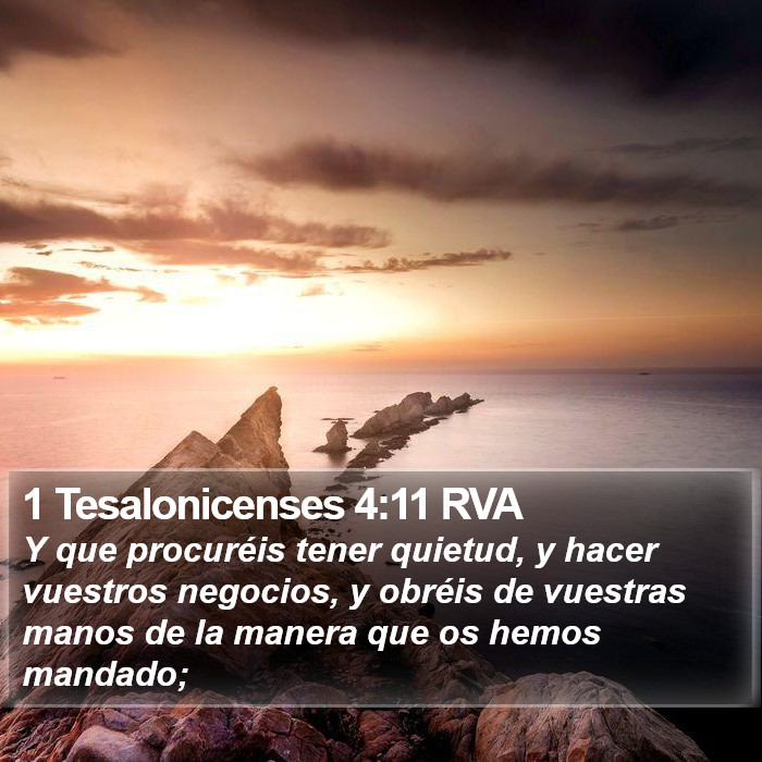 1 Tesalonicenses 4:11 RVA Bible Study