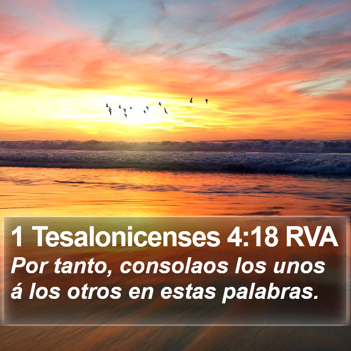 1 Tesalonicenses 4:18 RVA Bible Study