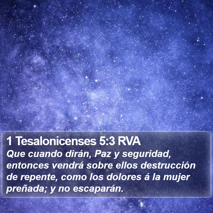 1 Tesalonicenses 5:3 RVA Bible Study