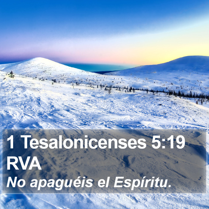 1 Tesalonicenses 5:19 RVA Bible Study