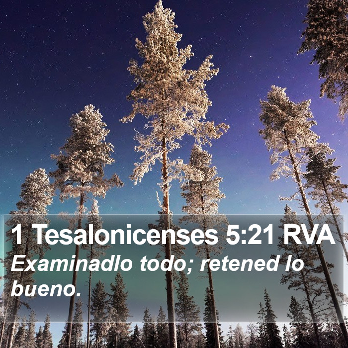 1 Tesalonicenses 5:21 RVA Bible Study