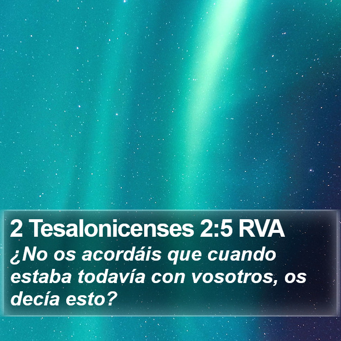 2 Tesalonicenses 2:5 RVA Bible Study