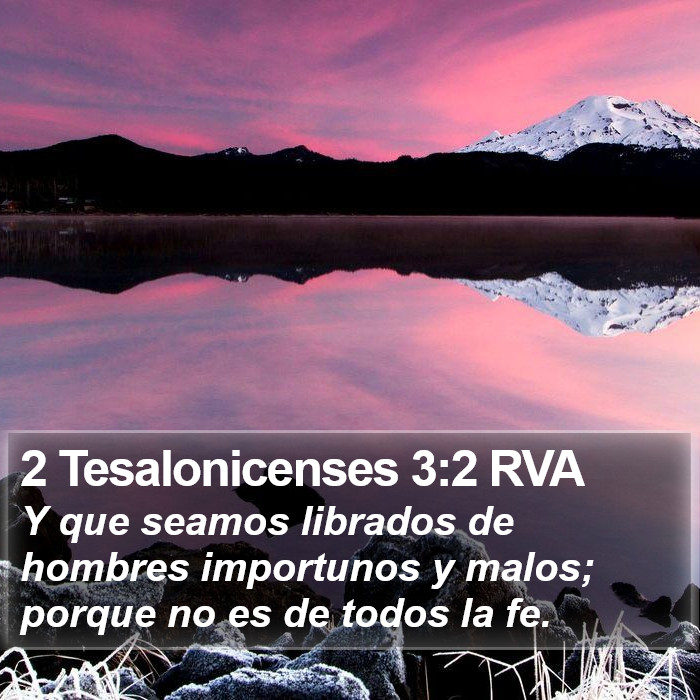 2 Tesalonicenses 3:2 RVA Bible Study