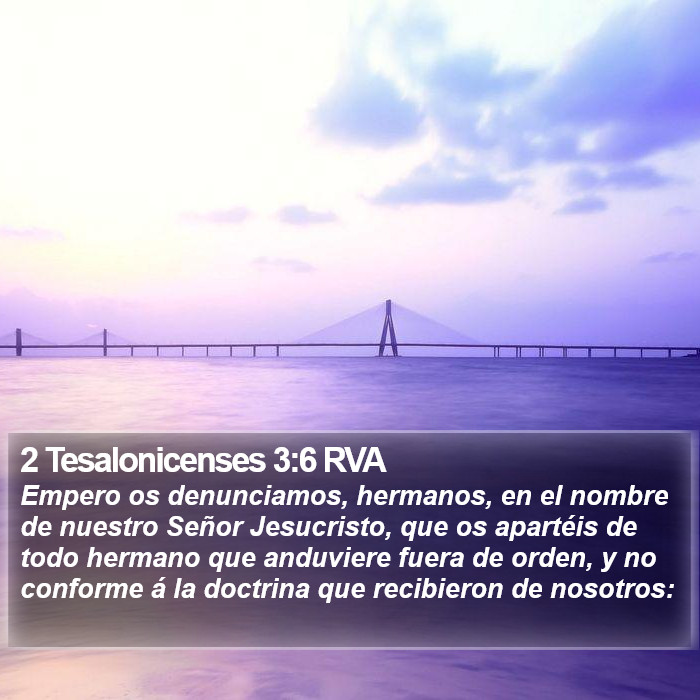 2 Tesalonicenses 3:6 RVA Bible Study