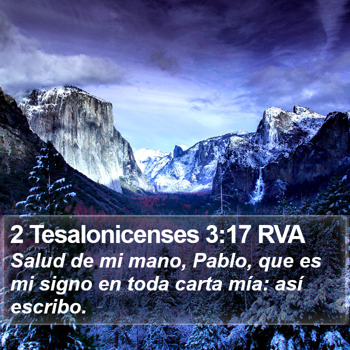 2 Tesalonicenses 3:17 RVA Bible Study