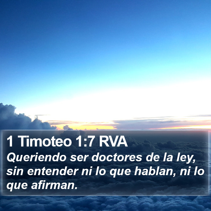 1 Timoteo 1:7 RVA Bible Study