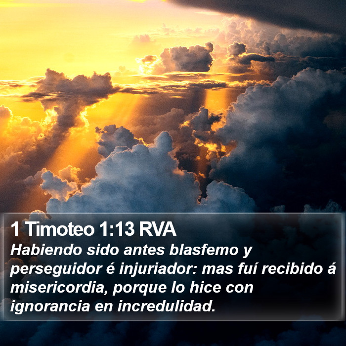 1 Timoteo 1:13 RVA Bible Study