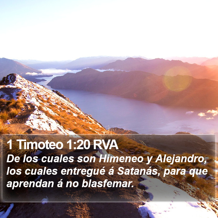 1 Timoteo 1:20 RVA Bible Study