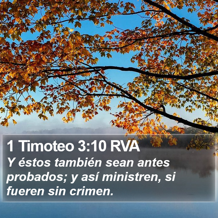 1 Timoteo 3:10 RVA Bible Study