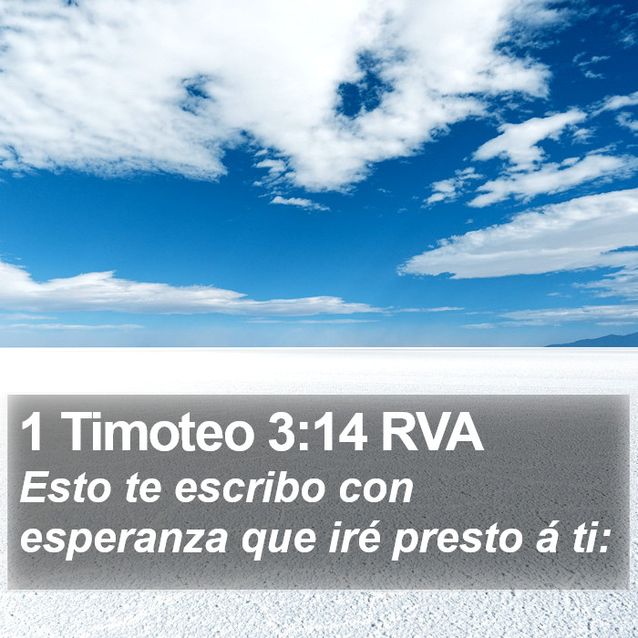 1 Timoteo 3:14 RVA Bible Study