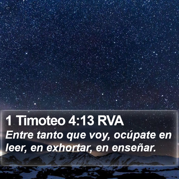 1 Timoteo 4:13 RVA Bible Study