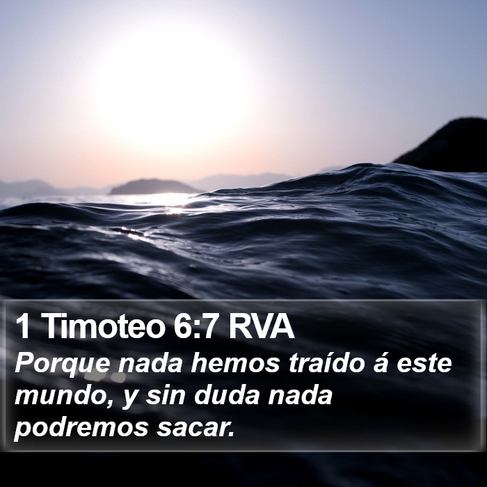 1 Timoteo 6:7 RVA Bible Study