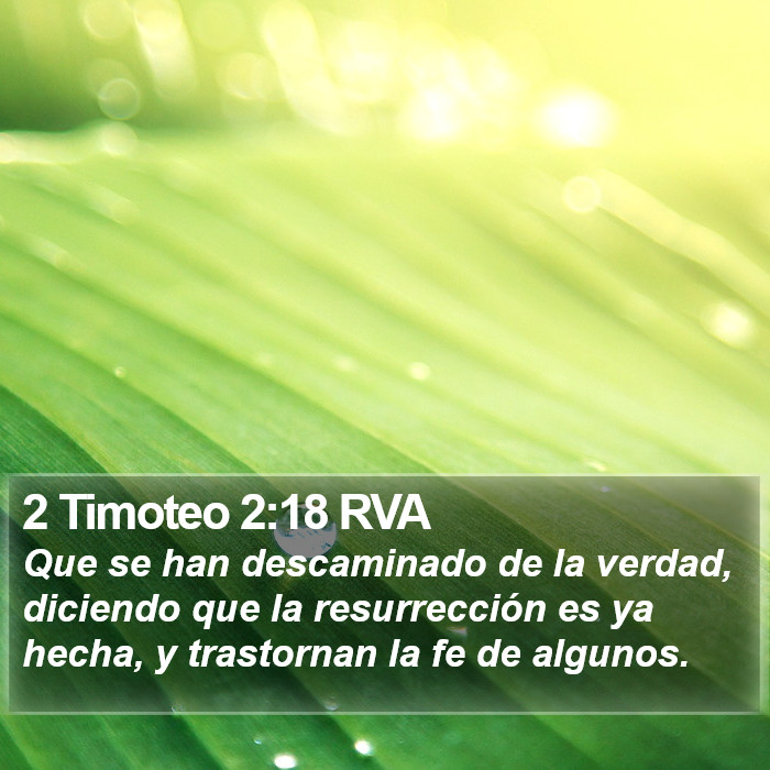 2 Timoteo 2:18 RVA Bible Study