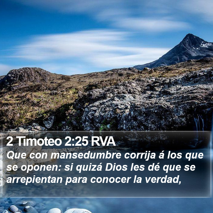 2 Timoteo 2:25 RVA Bible Study