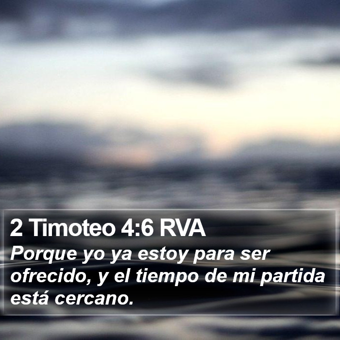 2 Timoteo 4:6 RVA Bible Study