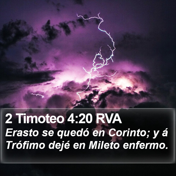 2 Timoteo 4:20 RVA Bible Study