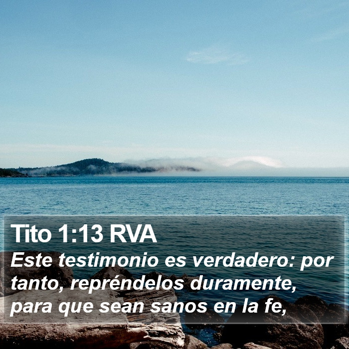 Tito 1:13 RVA Bible Study