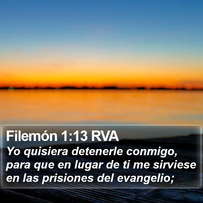 Filemón 1:13 RVA Bible Study