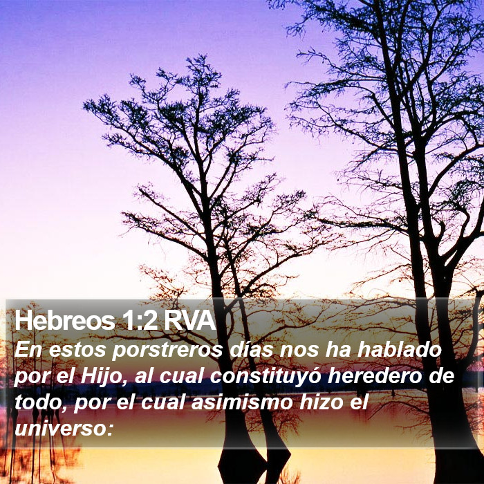 Hebreos 1:2 RVA Bible Study