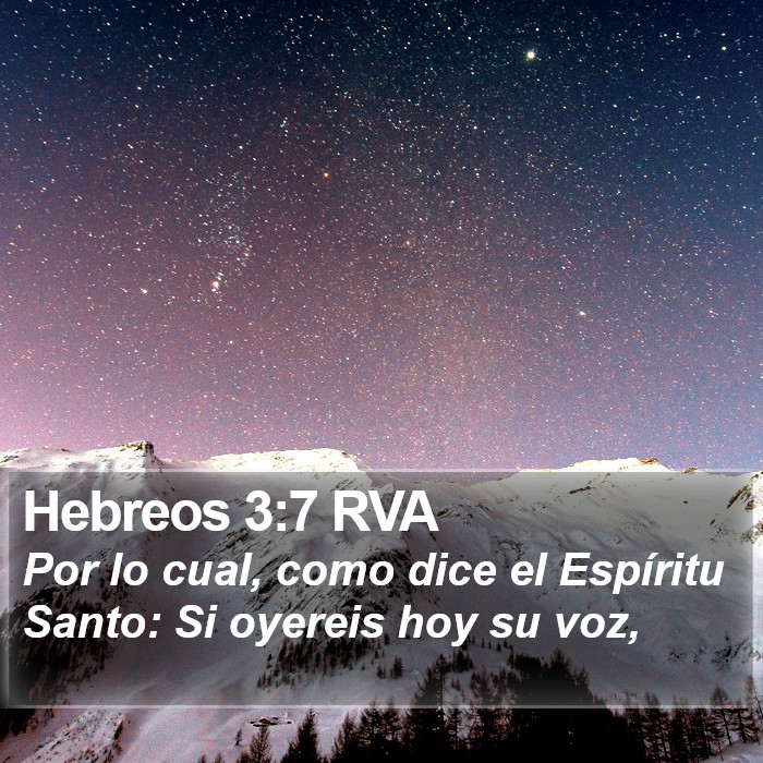 Hebreos 3:7 RVA Bible Study