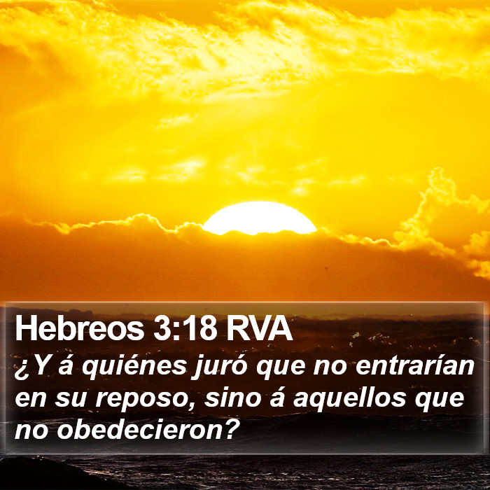 Hebreos 3:18 RVA Bible Study