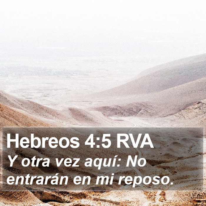 Hebreos 4:5 RVA Bible Study