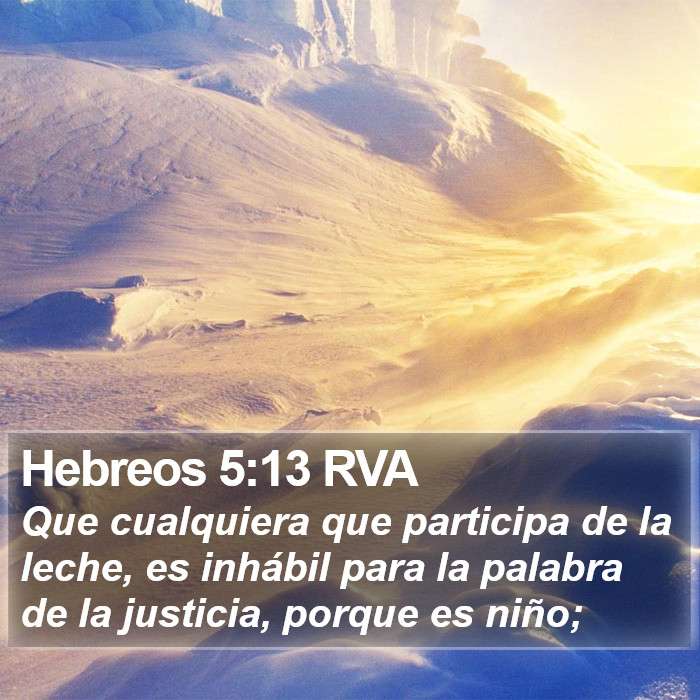 Hebreos 5:13 RVA Bible Study