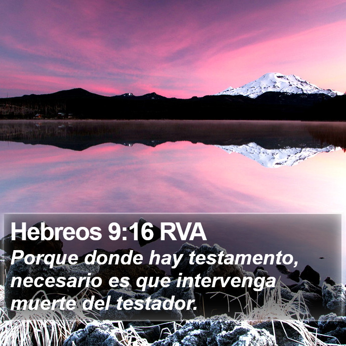 Hebreos 9:16 RVA Bible Study