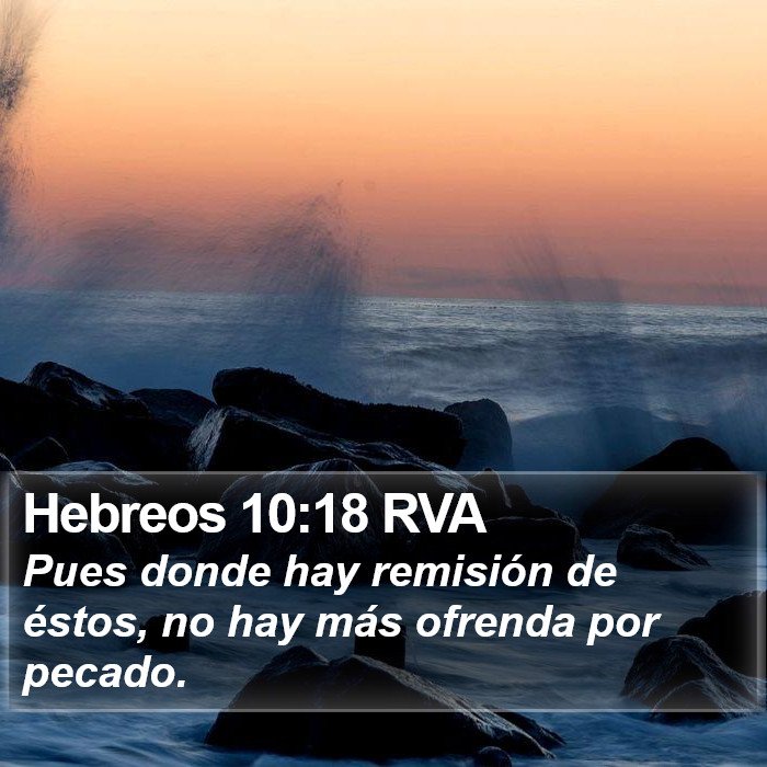 Hebreos 10:18 RVA Bible Study