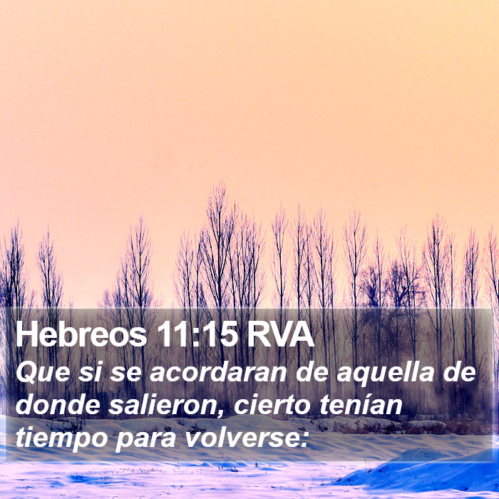 Hebreos 11:15 RVA Bible Study