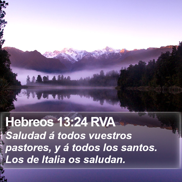 Hebreos 13:24 RVA Bible Study