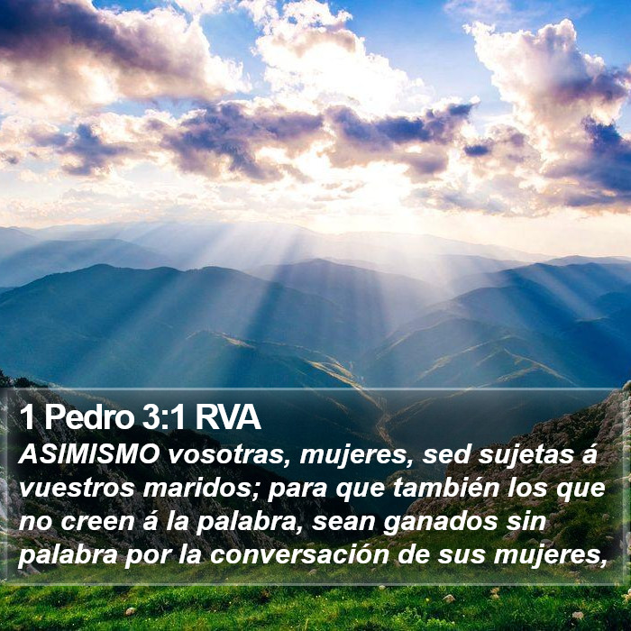 1 Pedro 3:1 RVA Bible Study