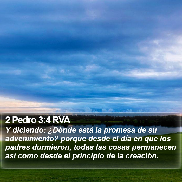 2 Pedro 3:4 RVA Bible Study