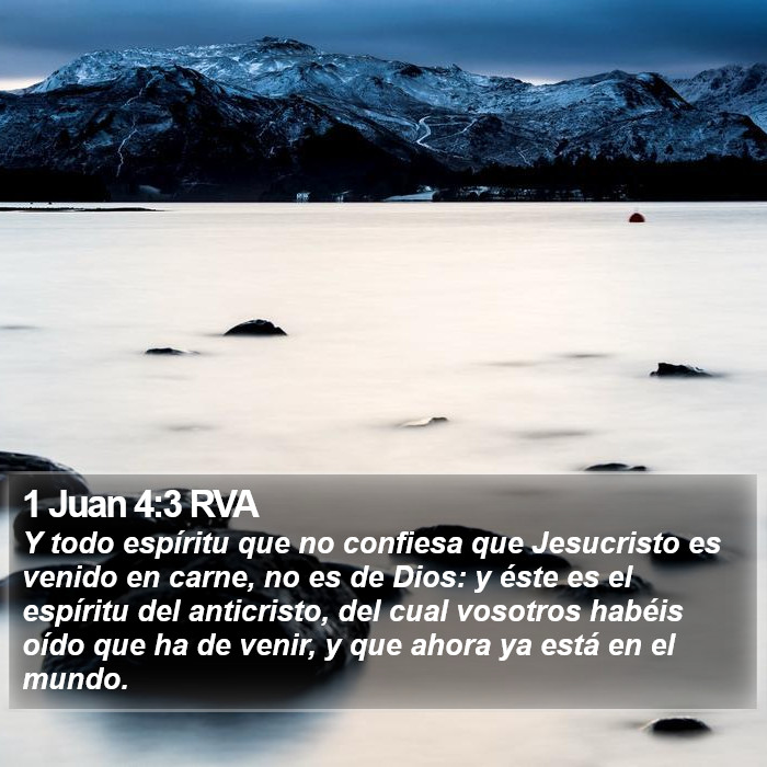 1 Juan 4:3 RVA Bible Study