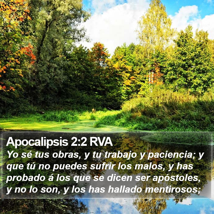 Apocalipsis 2:2 RVA Bible Study