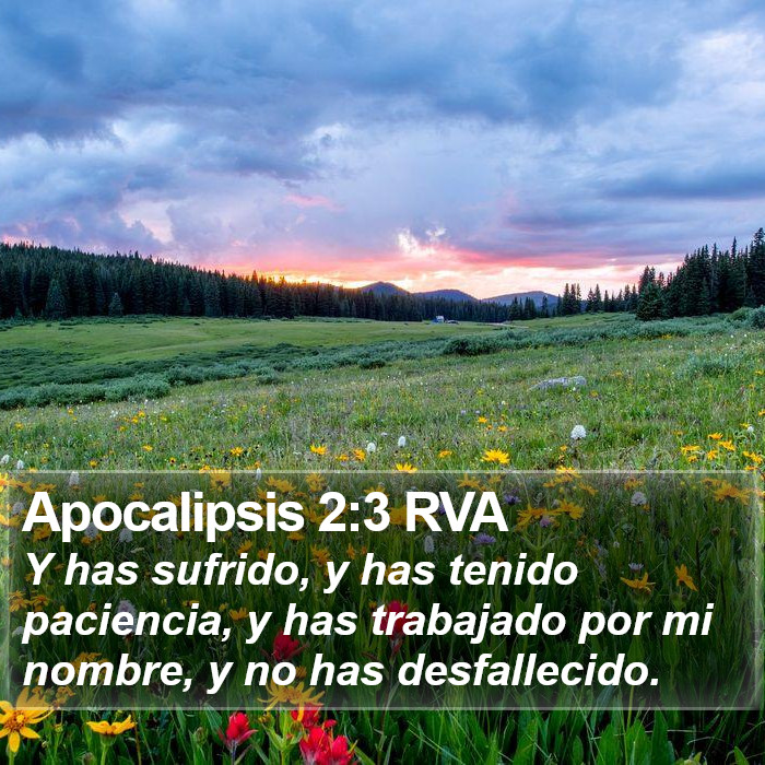 Apocalipsis 2:3 RVA Bible Study