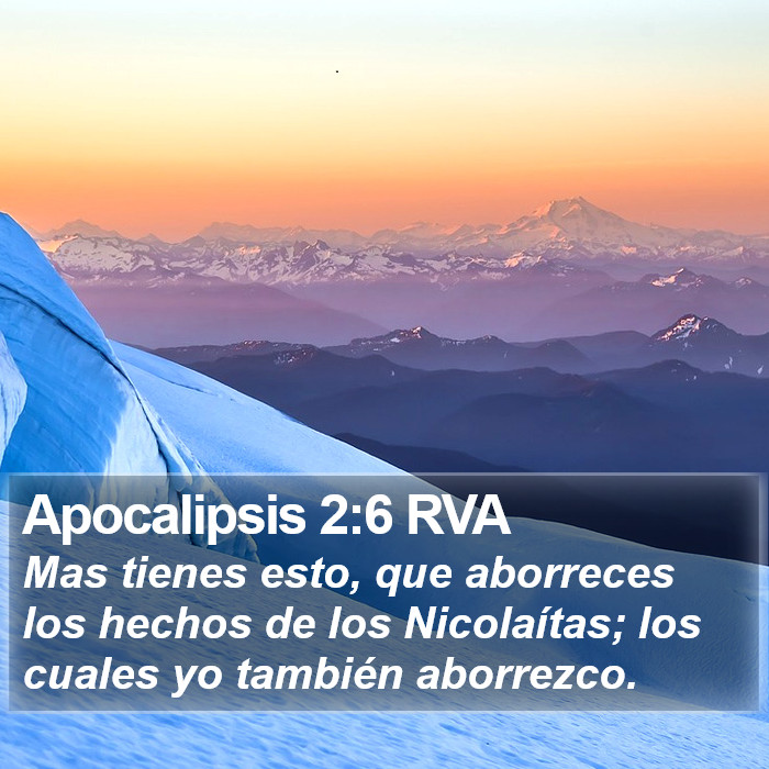 Apocalipsis 2:6 RVA Bible Study