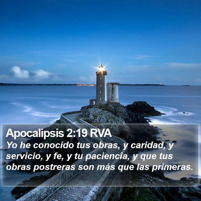 Apocalipsis 2:19 RVA Bible Study