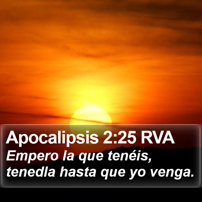 Apocalipsis 2:25 RVA Bible Study