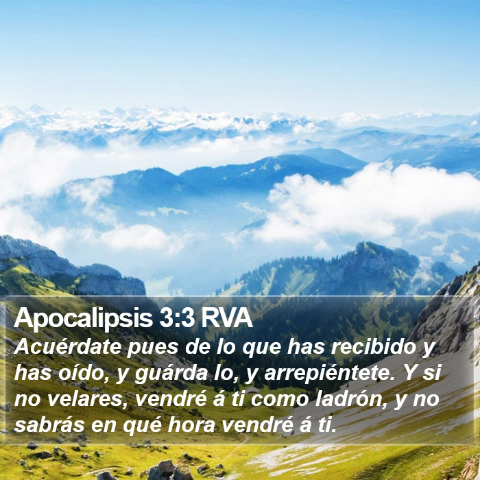 Apocalipsis 3:3 RVA Bible Study