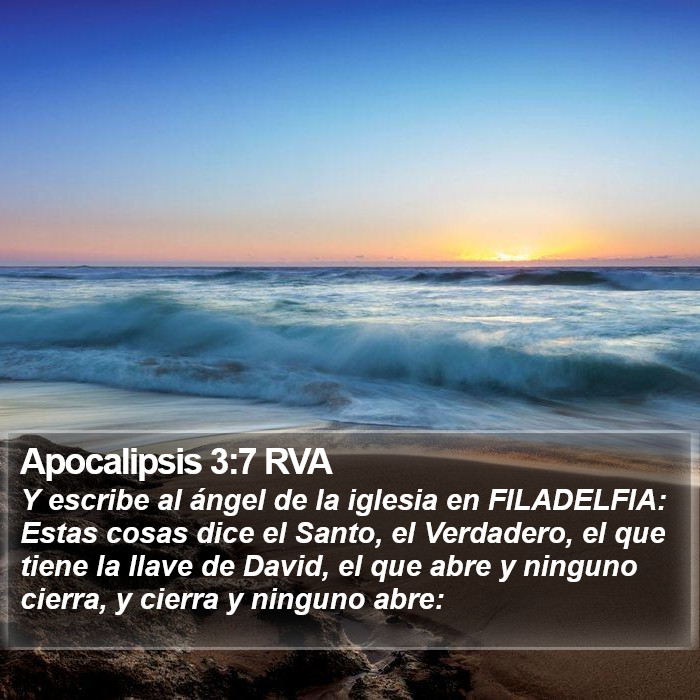 Apocalipsis 3:7 RVA Bible Study