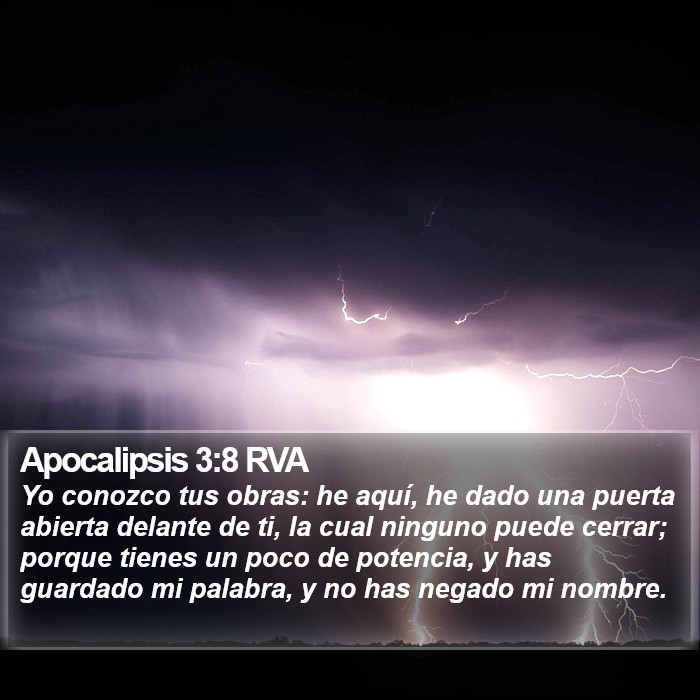 Apocalipsis 3:8 RVA Bible Study