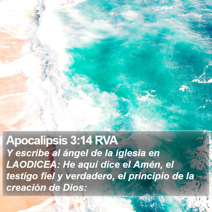 Apocalipsis 3:14 RVA Bible Study