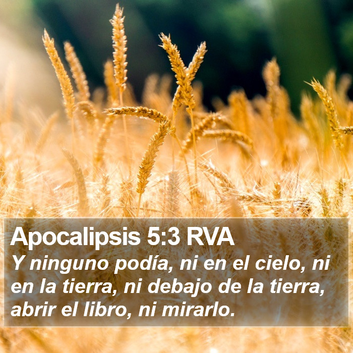 Apocalipsis 5:3 RVA Bible Study