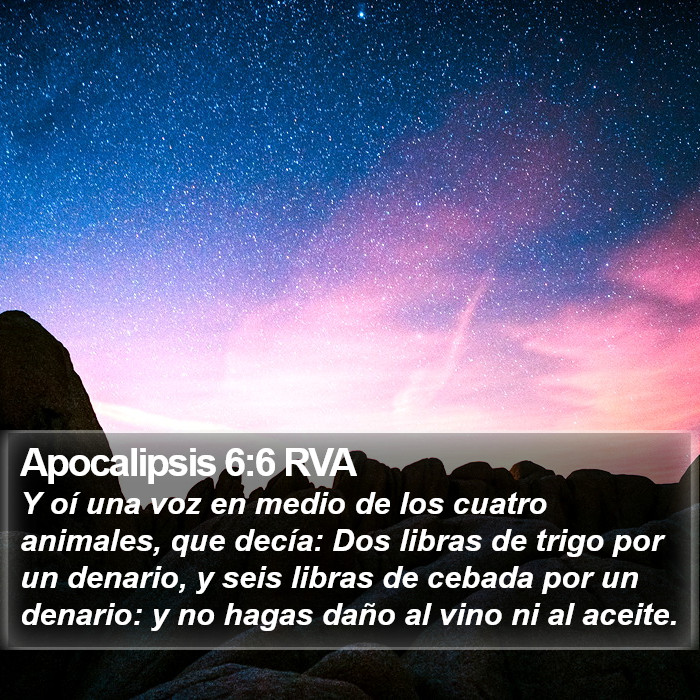 Apocalipsis 6:6 RVA Bible Study