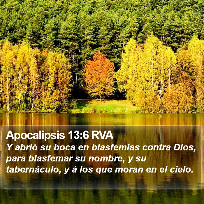 Apocalipsis 13:6 RVA Bible Study