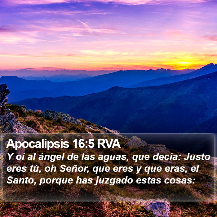 Apocalipsis 16:5 RVA Bible Study