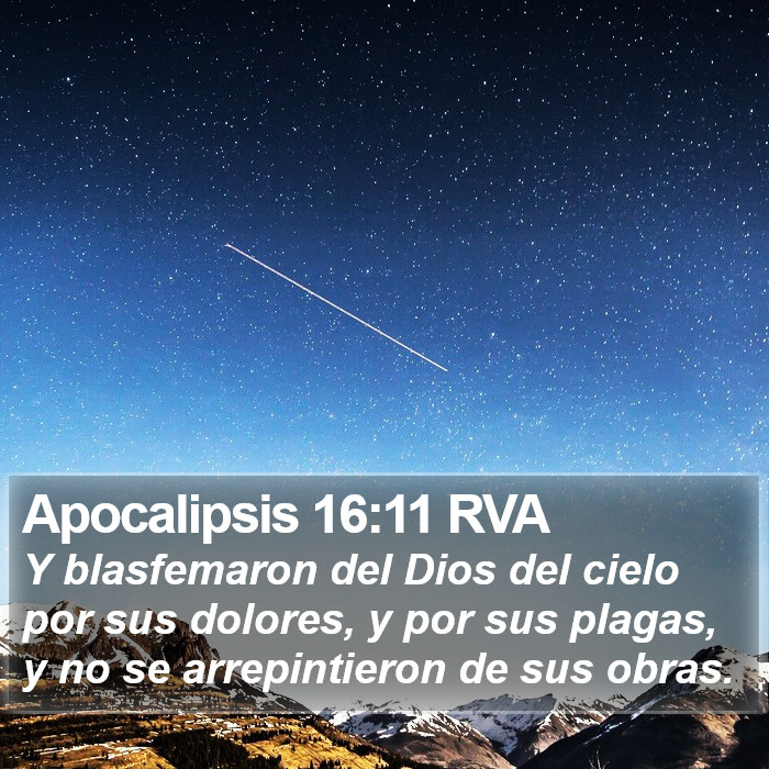 Apocalipsis 16:11 RVA Bible Study