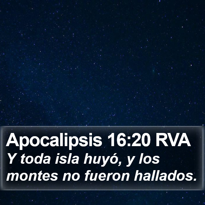 Apocalipsis 16:20 RVA Bible Study